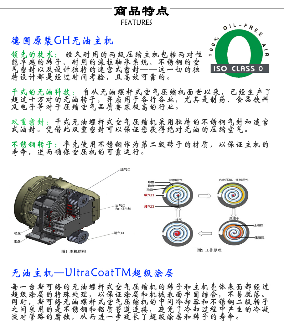 无油螺杆空压机特点优势